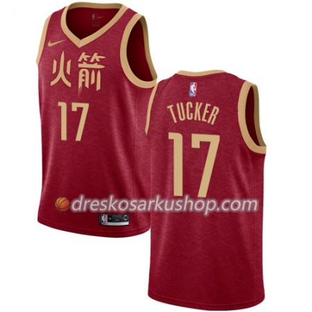 Muški NBA Dres Houston Rockets PJ Tucker 17 Nike 2018-19 City Edition Crvena Swingman